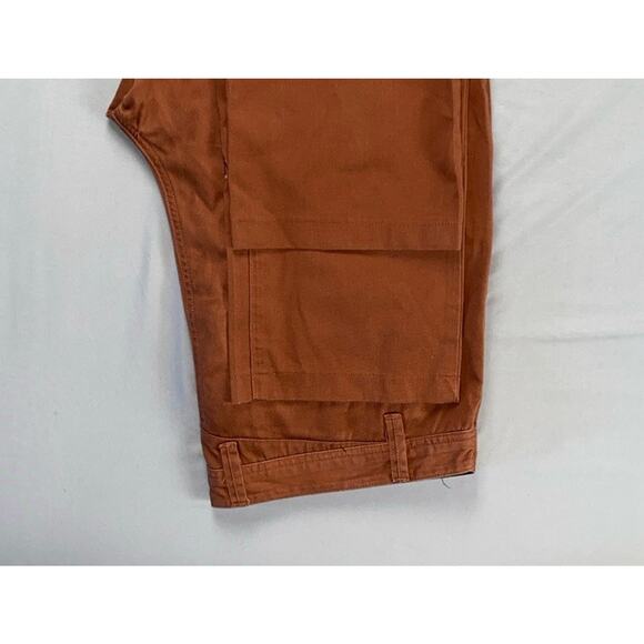 Volcom Men's Flat Front Crop Chino Skate Pants, Long Shorts. Burnt Orange, 38X24 - Picture 3 of 9